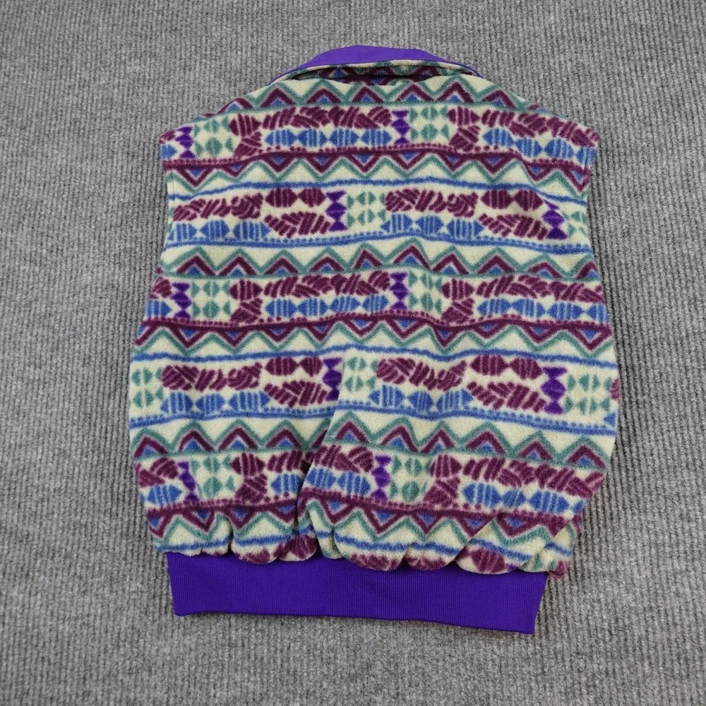 Vintage Colorado Rockies Vest Womens Large Purple MLB Reversible Columbia Fleece - Picture 5 of 10